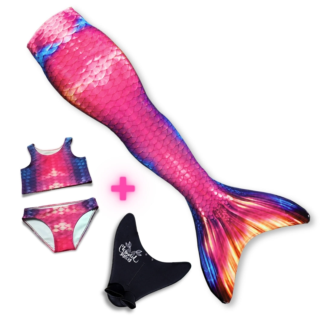 Mermaid Set Tropical Sunset