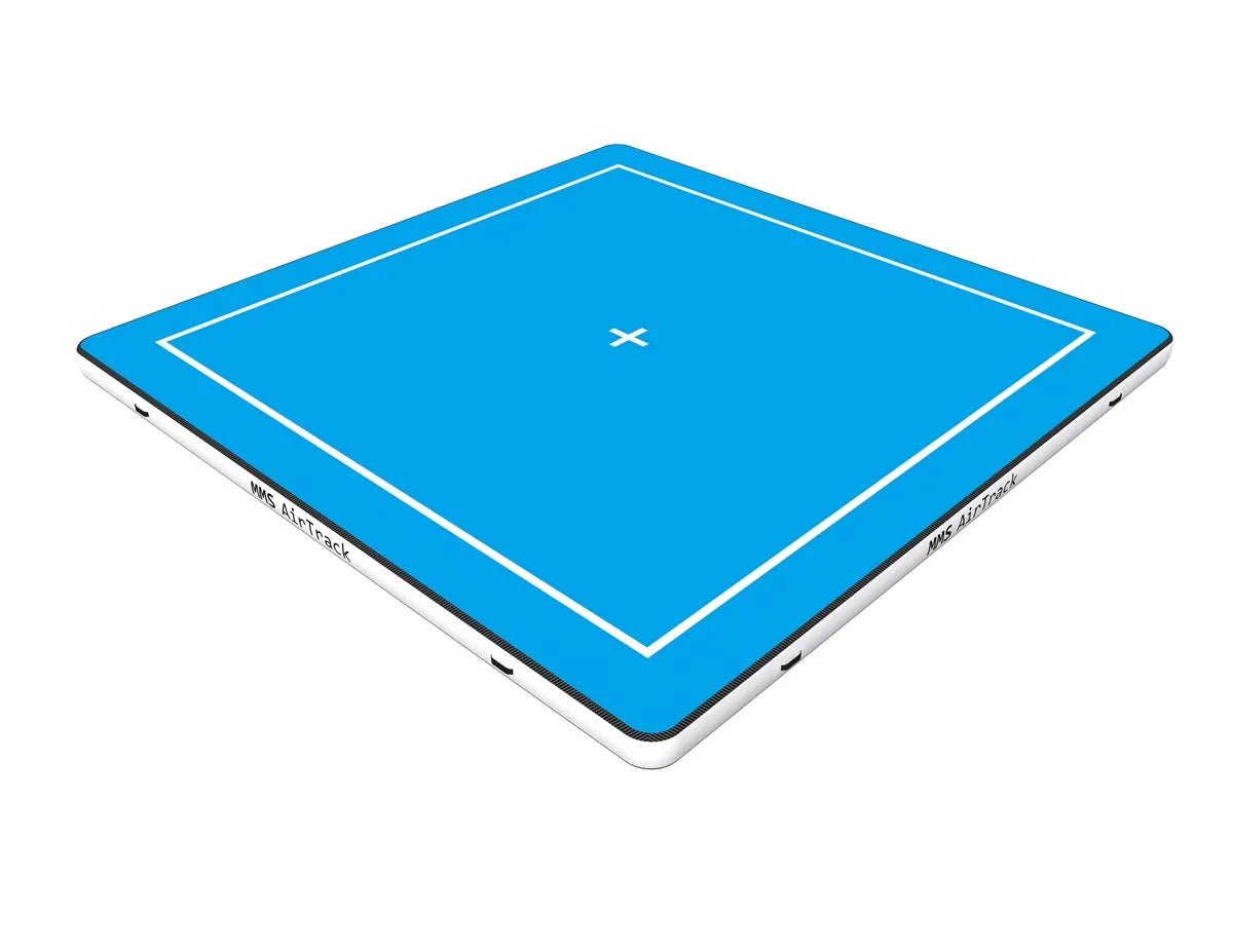 MMS AirTrack Square blauwe springmat voor gymnastiek en training
