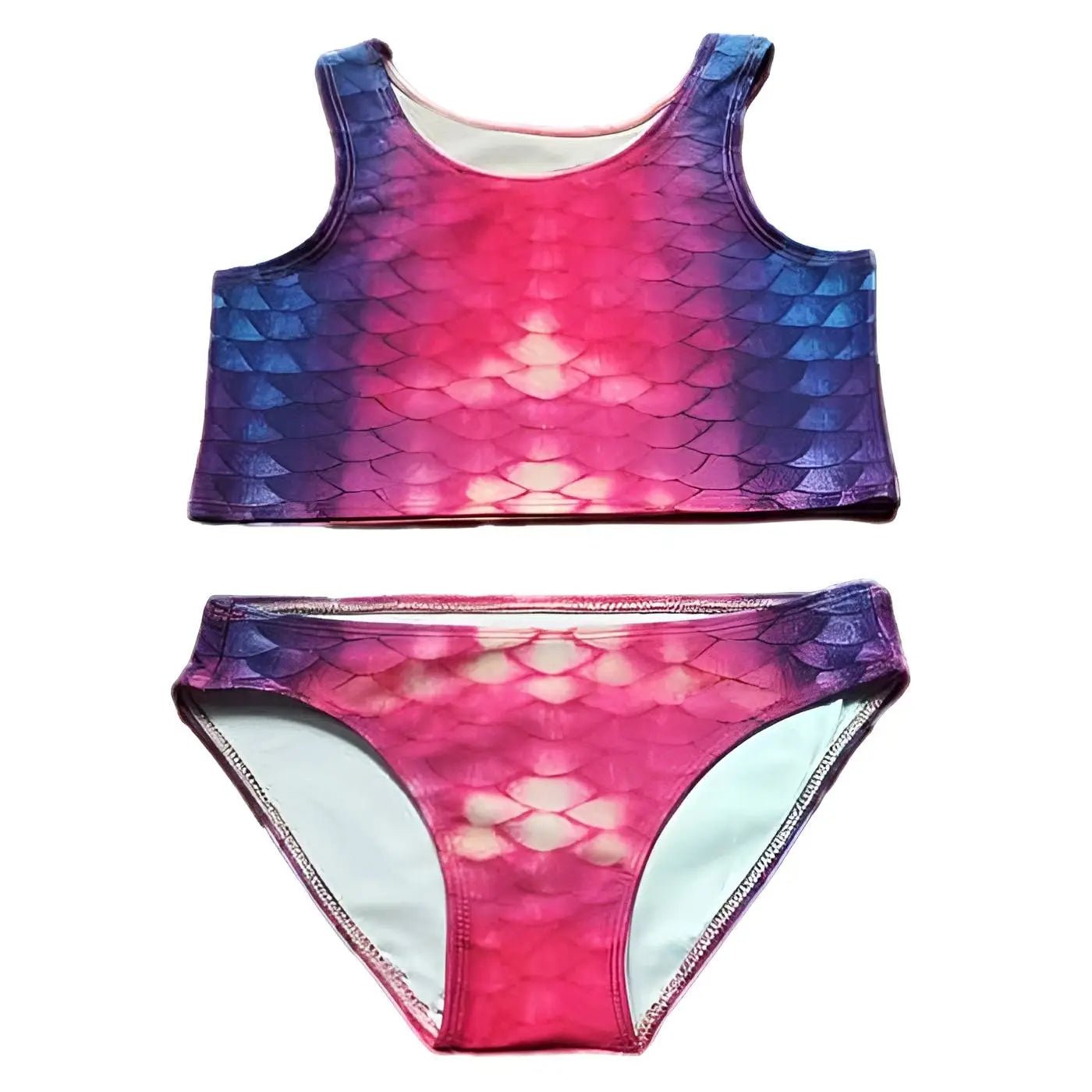 Bikiniset Tropical Sunset in roze-oranje zeemeermin stijl – Mermaid Sisters