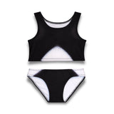 Zwart-witte bikiniset Orca - Starter Editie, perfect voor een zeemeerminlook bij zwemfeestjes en fotoshoots.