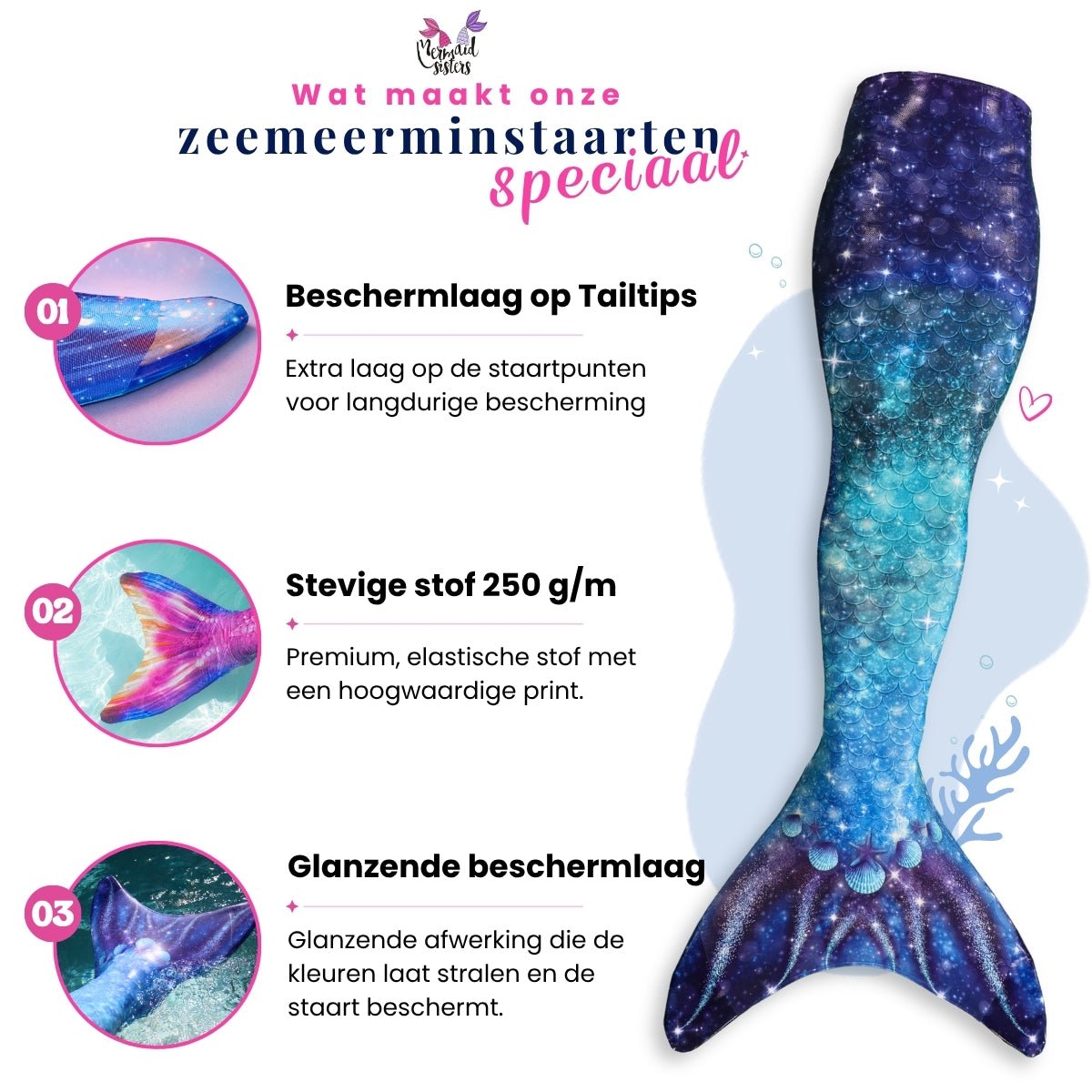 Mermaid Tail Star of the Sea Blue