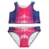 Bikiniset Tropical Sunset in roze-oranje zeemeermin stijl – Mermaid Sisters